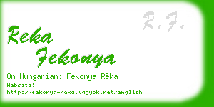 reka fekonya business card